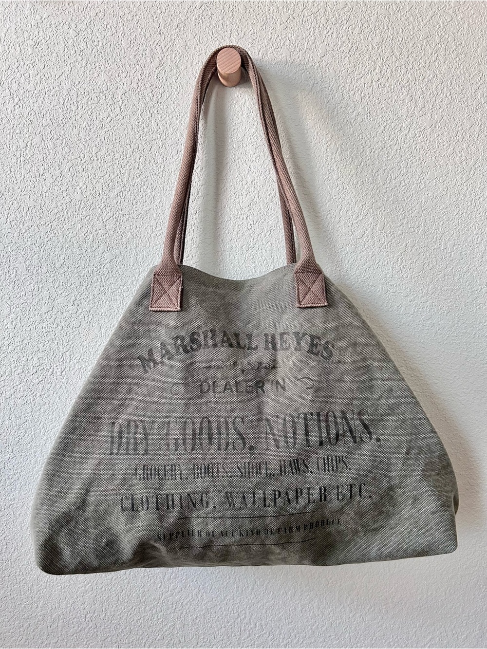 Vintage Addiction Upcycled Canvas Tote Bag Repurposed Military Canvas